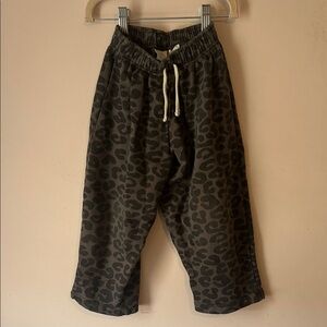 Zara Brown Leopard Print Kids Sweatpants
